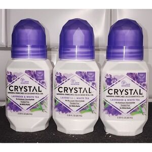 Crystal Mineral Enriched Roll-On Deodorant Lav & White Tea Nat Alum Free 2.25oz